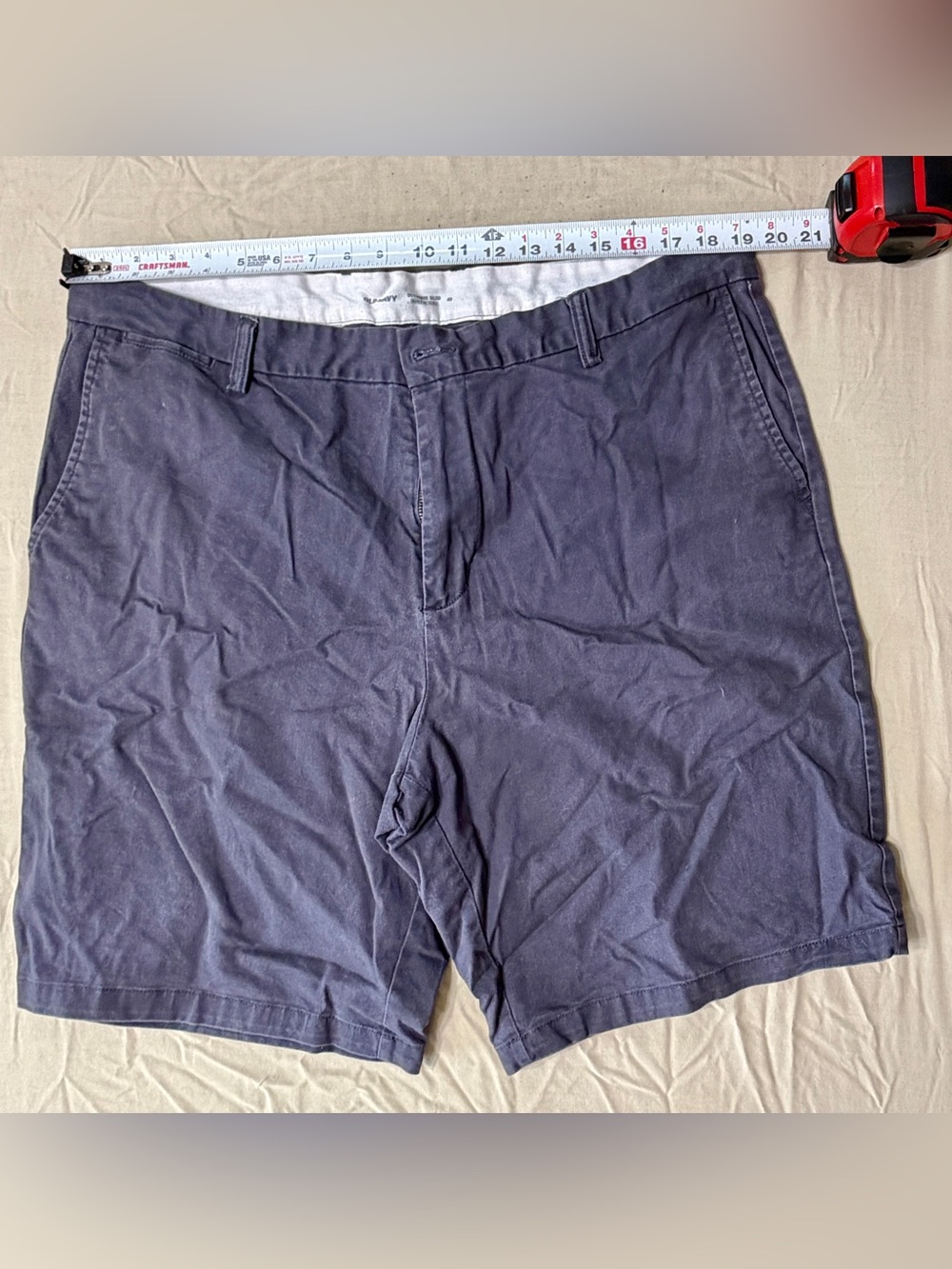 Old Navy Ultimate Slim Fit Men's Navy Chino Shorts Built-In Flex 11"